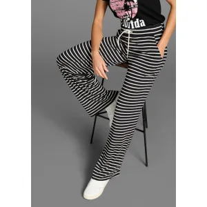 KangaROOS Jerseybroek gestreept met brede pijpen – nieuwe collectie