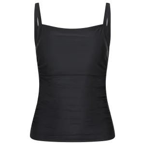 Mountain Warehouse Dames Effen Buik Controletankini Top (Zwart)