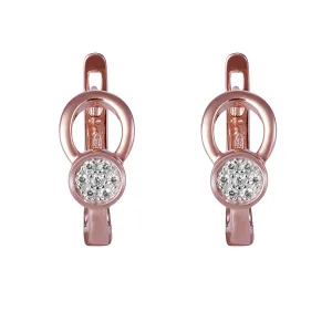 Orphelia ‘Ambra’ Dames 925 Sterling Zilveren Oorbellen – Roze ZO-7439