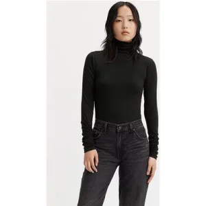 Levi’s Ruched Long-sleeved Top Black