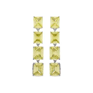 Luxenter oorbellen met gerhodineerde padparadscha – Riemi