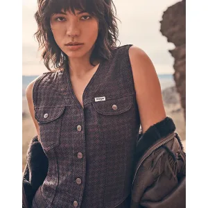 Mouwloos damesjack Wrangler Mahogany