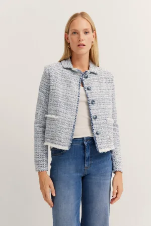 Bugatti Damen BouclÈ jas met knoopsluiting