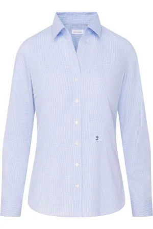 Seidensticker Dames Overhemd lichtblauw, Ruit