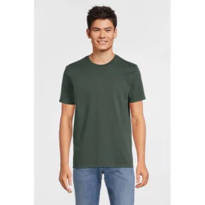 anytime T-shirt met waseffect khaki