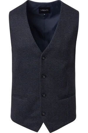 Venti Vest blauw, Pied De Poule