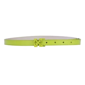 Off White Mens Pijl Leren Riem (Groen)