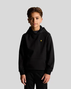 Lyle & Scott Brushback Fleece Hoodie voor jongens – Zwart