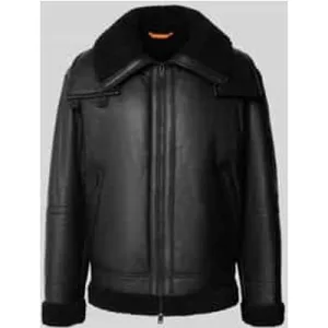 Boss Orange Regular fit leren jack van echt lamsleer, model ‘JOGLACI’