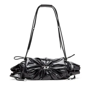 Diesel Crossbody bags – Dames Scrunch D Shoulder Zwart in zwart