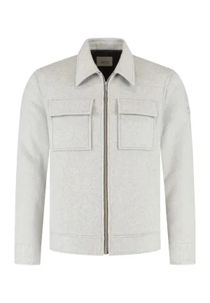 Dstrezzed Wollen jas Colton Zilver heren