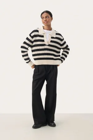 Pullover Regular fit black offwhite