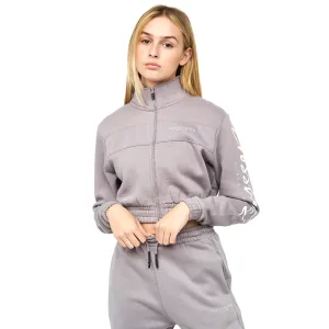 Crosshatch Dames/Dames Milwalk Crop Hoodie met rits (Sleet)