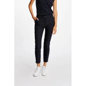 Morgan cropped low waist slim fit pantalon marine