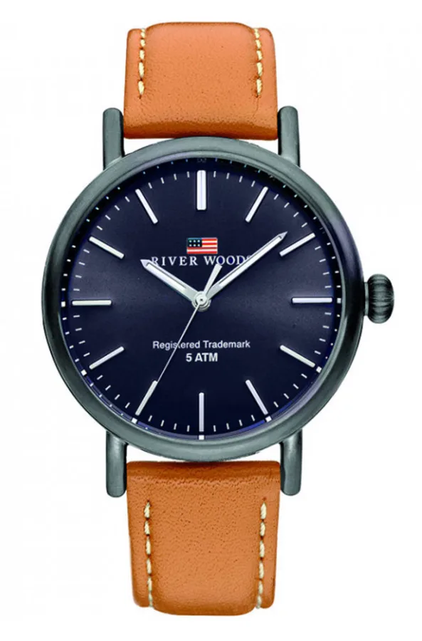 River Woods Hudson herenhorloge Bruin RW420031