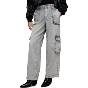 AllSaints Frieda Straight Trou Washed Grey