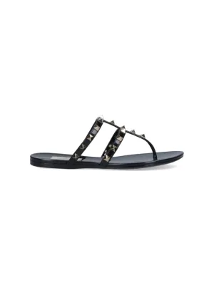 Valentino Garavani Sandalen – ‘Roman Studs’ Sandals – Black in zwart