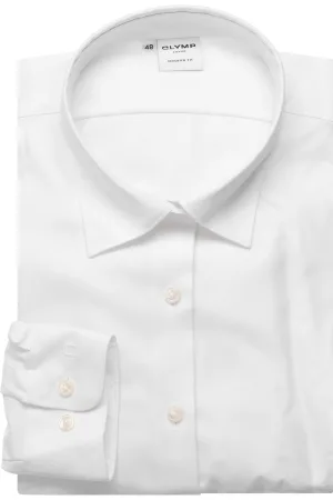 OLYMP Luxor Dames Overhemd wit, Effen