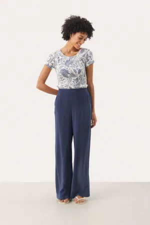 Casual broek Easy fit Oceana blue