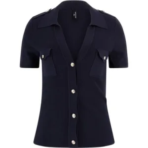 GUESS Katrin Ss Shirt Swtr Blue Impact