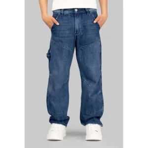 G-STAR high waist loose fit jeans medium blue denim