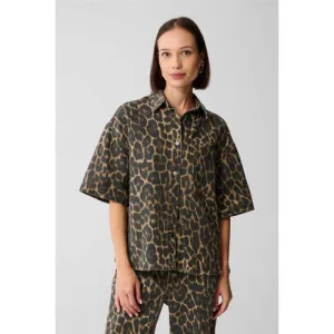 Shoeby blouse met panterprint bruin