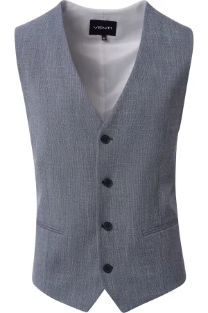 Venti Vest blauw, Effen