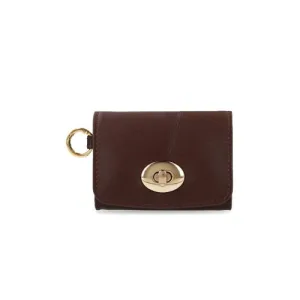 Manfield leren portemonnee bordeauxrood