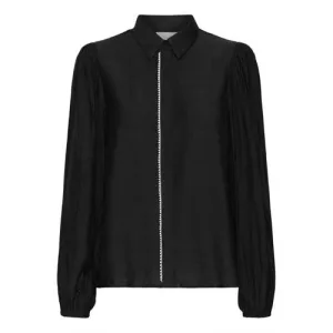 ICHI blouse zwart met parels