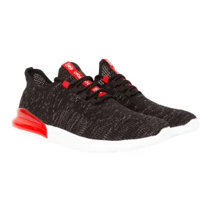 Crosshatch Heren Smitlay MVE Trainers (Zwart/Rood)