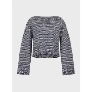 Women’s Emporio Armani Cropped Knit Jumper in Blue