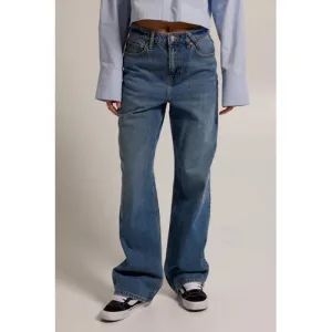America Today high waist straight leg jeans Irvine dark blue denim