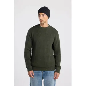 America Today trui rib gebreid groen