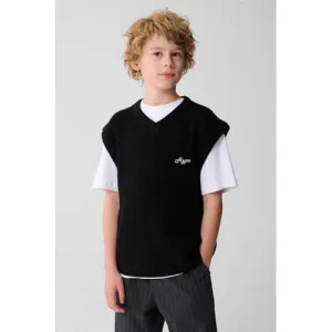 Shoeby spencer zwart rib gebreid