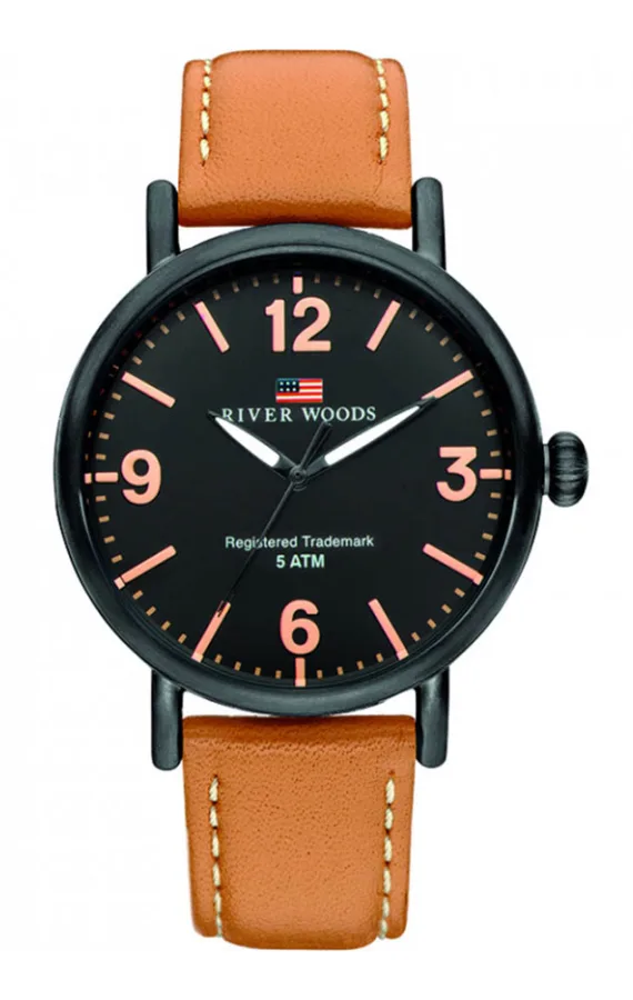 River Woods Delaware herenhorloge Bruin RW420036