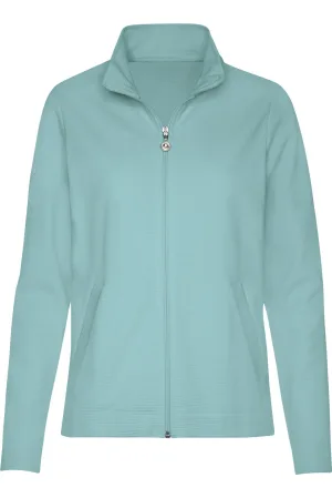 TRIGEMA Dames Hybride Jas groen, Effen