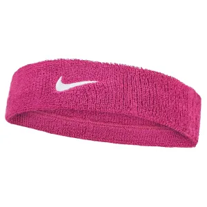 Nike Klassieke Swoosh Hoofdband (Roze/Wit)