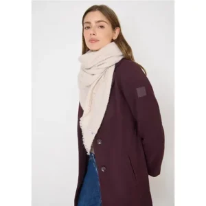 Cecil Dames Bouclé driehoekige sjaal in Grijs