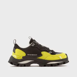 Men’s Emporio Armani Derby Shoes in black green