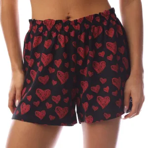 Women’s Hugo Nikka Pyjama Shorts in Red