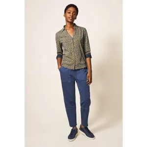 White Stuff Annie Jersey Shirt Chartreuse Multi