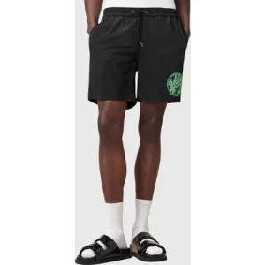 AllSaints Distortion Swimshort Jet Black