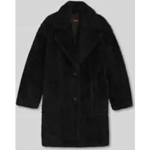 Boss Orange Regular fit lange jas van teddybont met grote zakken, model ‘CATEDY’