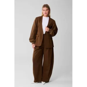 Shoeby getailleerde blazer met wol bruin