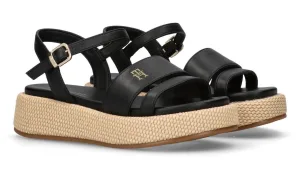 Tommy Hilfiger Sleehaksandaaltjes , sandaal, plateausandaal met modieuze hak