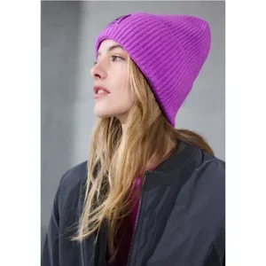 Street One Studio Dames Beanie met badge in Pink