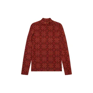 T-shirt met coltrui voor dames Wrangler Retro Crosstitch