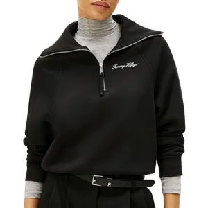 Tommy Hilfiger Classic Script Fleece Half Knit Sweater Dames