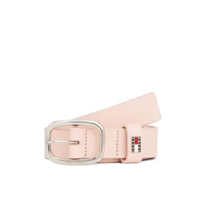 TOMMY JEANS Leren riem TJW OVAL 3.0 Ovale eenvoudig pin sluiting en logo op de sluiting