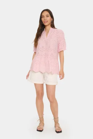 Blouse met korte mouwen GeleksaSZ Regular fit rose